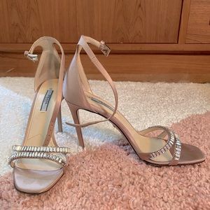 Prada Stiletto Sandal with crystal embellishments. Size 37